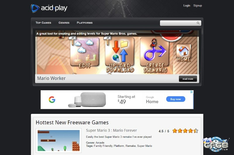 Acid-play cung cấp các trò chơi miễn phí từ năm 2002