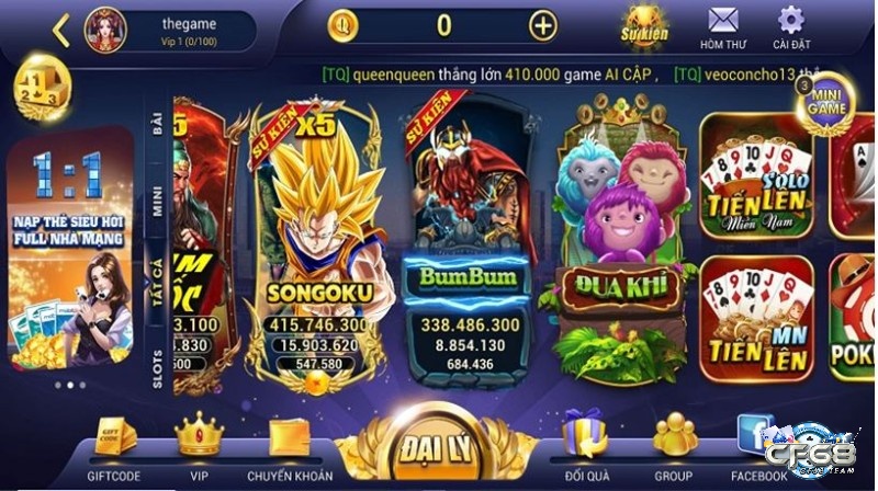 Slot là game có số lượng cược thủ nhiều nhất tại Thanquay
