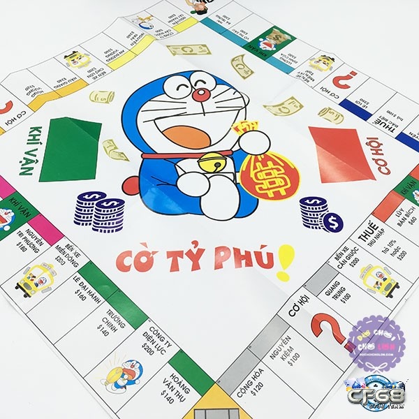 Cách thiết kế và bố trí bàn cờ cờ tỷ phú Việt Nam có thể chia thành 40 ô